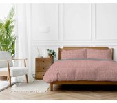 Parure de couette  Arri  100% Coton / 57 Fils/cm² - Arri Terracotta - Parure de couette 200 x 200 cm + 2 Taies d'oreiller 63 x 63 cm