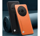 Funda de cuero PU de lujo para Xiaomi Redmi A3, carcasa trasera de silicona mate, protección total para Redmi A1, A2 Plus 4G, RedmiA3 For Redmi A3 negro