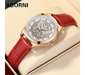 ABORNI Reloj Nuevo Reloj de Cuarzo para Mujer Moda Calado Mariposa de Ensueño Reloj Impermeable para Mujer