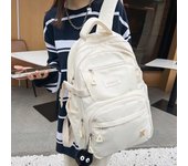 Mochila impermeable de moda para adolescentes, para niñas y niños de secundaria, mochila escolar de nailon negra, mochila para computadora portátil para mujeres negro