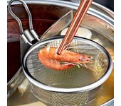 Filtro escurridor de fideos de acero inoxidable 304, tamiz de malla, colador de olla caliente para cocina doméstica, cuchara para fideos de pesca, cuchara con filtro para freír