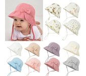 Sombrero de pescador con lazo de algodón para bebé, protector solar, para exteriores, para niño y niña, estampado, Panamá, unisex, para playa, pesca, de 3 a 12 meses