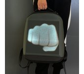 Mochila personalizable con pantalla a color LED, bolsa de viaje, bolso escolar para hombres, mujeres, estudiantes universitarios amarillo
