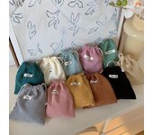 Bolsas con cordón para joyería, almacenamiento de pana, bolsa pequeña para cosméticos, pintalabios, organizador de dulces, bolsas de regalo de boda y Navidad, 1 Uds.