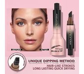 Pincel angular para cejas, resistente al agua, de larga duración, a prueba de manchas, para sumergir las cejas, con trazos de pelo, de secado rápido, para teñir las cejas de forma natural, lápiz de maquillaje para cejas D