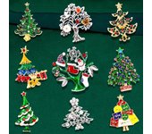 1 pieza de broche de solapa de imitación de árbol de Navidad verde, broche de ramillete, regalo de esmalte, árbol de Navidad, fiesta