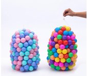 Bolas de plástico gruesas y suaves para niños, bolas de juguete para piscina, decoración de fiestas, fotomatón 100Pcs varios colores