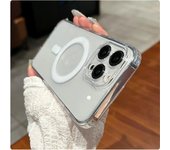 Funda Magsafe para Apple iPhone 15 14 13 12 11 Pro Max 14 15 Plus 15 a prueba de golpes con carga inalámbrica, cubierta acrílica magnética de TPU transparente iPhone 15 Pro Max