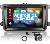 Reproductor de DVD Hikity 2 Din para VW Pantalla táctil de 7 '' Radio de coche Autoradio Soporte Bluetooth USB FM TF GPS DVD para Volkswagen con control remoto de mapa de la UE