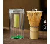 Juego de té Juego de té japonés Batidor Matcha (persecucion) Cuchara De Té Y Cuchara (Chashaku) Juego de té Matcha Accesorios de bambú B