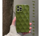Funda de piel hueca Circular verde oliva a la moda para Iphone 14 13 12 11 Pro Max Mini Xr X Xs 14 Plus funda suave a prueba de golpes For iPhone XR verde oliva