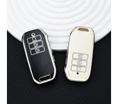 Carcasa de TPU con Borde Plateado y 7 Botones para Llave de Coche Fob para KIA Seltos Sportage NQ5 Sorento Mq4 GT LINE K5 DL3 Carnival Ev6 2021 2020 blanco