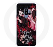 Coque Maniacase pour Samsung Galaxy S9 Plus demon slayer tanjiro nezuko attaque combat