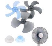 16  aspa del ventilador del hogar de tres/cinco hojas con la cubierta de la nuez para la fan derecha 3 blade gris