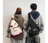 Bolso de pecho de gran capacidad, bolso de hombro deportivo para ciclismo para mujer, bolso cruzado para hombre negro