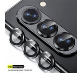 Funda protectora de cristal para cámara, lente de Metal para Samsung Z Fold5 Flip5 Fold4 A54 A34 A24 A14, lente de anillo Matel de vidrio templado trasero for Samsung Z Fold5 negro