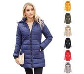 Nueva chaqueta impermeable de algodón con gorra desmontable y mangas largas para superar el calor del otoño y el invierno. Chaqueta de algodón para mujer S
