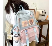 Nueva mochila de nailon impermeable para mujer, bolso de viaje Kawaii para mujer, mochila para chicas universitarias, mochila para ordenador portátil con múltiples bolsillos, mochilas para libros