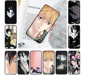 Funda blanda negra JW86 Noragami Anime para Samsung Note 20 Lite S24 Ultra S23 A03 A05 A06 A11 A71 A15 A16 A13 A24 A25 A33 A52 A53 A50 M55 M35 Plus Samsung Note 20 llameante
