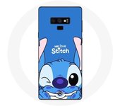 Coque pour Samsung Galaxy Note 9 Stitch mignon fond bleu