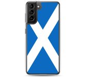 Coque Téléphone - Samsung - Galaxy S21 Ultra - Drapeau Écosse - Souple - Multicolore
