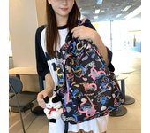 Mochila Graffiti Junior Senior High School Mochila escolar resistente al desgaste impermeable de gran capacidad blanco