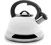 Lacor - 68643 - Hervidor Silbante 2,5Litro - Blanco. Apto para Cocina de inducción