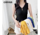 Chaleco de verano para mujer, camisola de seda de hielo de talla grande sin mangas de Color sólido con cuello en V, camisa de fondo corto, Top suelto elástico XXXXXL verde