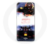 Coque pour Samsung Galaxy A8 Plus Formule 1 Max Verstappen Pilote de F1 noir rouge et jaune