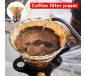 Filtro de papel para cafetera, 100 unidades, filtro para cafetera americana, color marrón natural V02