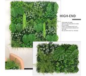Paneles de setos artificiales de 40x60CM, valla de privacidad de hiedra verde, decoración de fondo de pared, decoración de pared exterior para jardín y hogar, 1 ud.