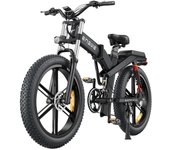 Engwe Bicicleta eléctrica todoterreno plegable X26 de 48 V y 29 Ah con batería dual de 1000 W negro
