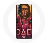 Coque Vivo Y72 Squid Game Masques Triangle carré et Cercle dessin