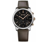 Hugo Boss 1513448 Reloj de vestir de cuarzo de cuero plateado para hombre