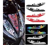 Calcomanías de panal multicolores, pegatinas reflectantes universales para moto eléctrica y bicicleta