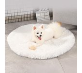 Cama redonda para gatos, casa de felpa para perros, alfombrillas para mascotas, cojín de felpa largo y suave, cesta cálida para mascotas, cojín para gatos, suministros para mascotas