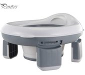 Asiento de inodoro portátil para bebé, seguro, cómodo, diseño plegable, amplia aplicación, inodoro para bebé para viajes color rosa