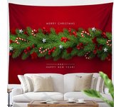 Tapiz de estrella de Navidad, tapiz de poliéster para colgar en la pared, para Año Nuevo, sala de estar, dormitorio, oficina, decoración del hogar 95x73cm