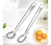Batidor de huevos de acero inoxidable, batidora manual de resorte, cuchara para mezclar huevos, salsa, miel, crema, utensilio de cocina para mezclar huevos, batidor de resorte 304 Stainless steel head