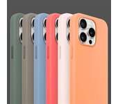 Funda Magsafe con cargador inalámbrico de silicona líquida de lujo para Iphone 15 15pro 15pro Max cubierta protectora de lente de Metal For iPhone 15 verde