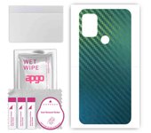 apgo Protective Skin Sticker for the back compatible with Motorola Moto G20, Wrap Film, Foil, Vinyl - Pattern Carbon Chameleon CAKA1