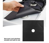 Protector de cubiertas de estufa de Gas, estera de protección de aceite antiadherente, 4 Uds. plata
