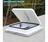 Tapa de ventilación universal de 14 pulgadas para techo de RV, resistente a impactos, de importación y exportación, para remolques y autocaravanas. blanco