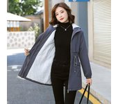 Chaqueta acolchada de talla grande para mujer, para otoño e invierno, para exteriores, cortavientos, cálida, con capucha 3XL