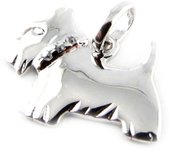 Les Trésors De Lily [E1053] - Pendentif Argent 'Toutou d'Amour' argenté - 13x17 mm plata