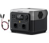 ECOFLOW River 2 Max con cable XT60, 3,5 m, 512 Wh, estación de energía portátil, generador solar con LiFeP04, carga rápida en 1 hora, hasta 1000 W de potencia