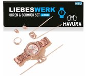 LIEBESWERK Relojes y Conjunto de Joyas Reloj de Cuarzo Pulsera Collar Anillo Pendientes