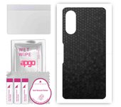 apgo Protective Skin Sticker for the back compatible with Xiaomi POCO F3 GT, Wrap Film, Foil, Vinyl - Pattern Black Honeycomb