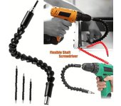 1 soporte de extensión de broca de eje flexible, enlace para taladro eléctrico, destornillador hexagonal, varilla extensible para controlador de eje suave, accesorios para herramientas eléctricas 200mm negro