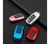 Funda de TPU para llave de coche de 4 botones para Chery Tiggo 8 PLUS 8 Pro 7 Pro Arrizo 5 PLUS 2021, soporte para coche, bolsa, accesorios de estilo Key Case rojo